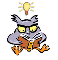 Owl with lightbulb